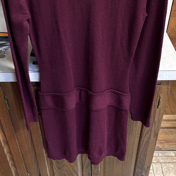 Iz Byer Long Sleeve Knit Dress in Wine - Picture 6 of 7